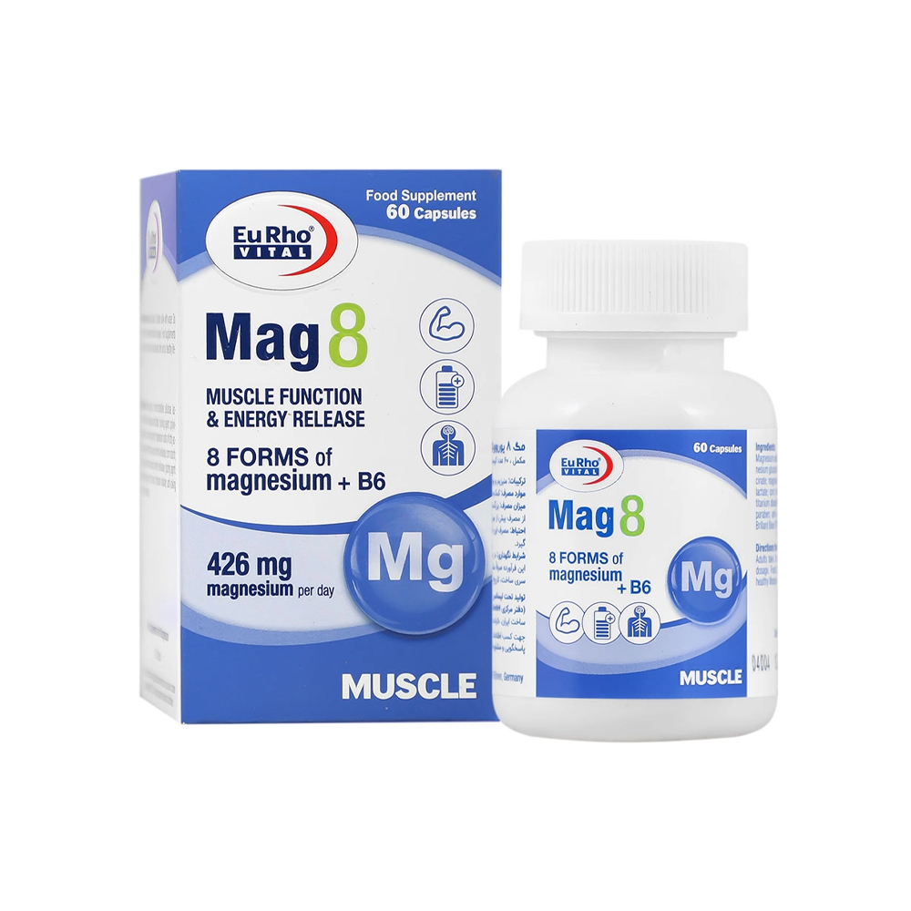 کپسول مگ 8 یورو ویتال 60 عددی