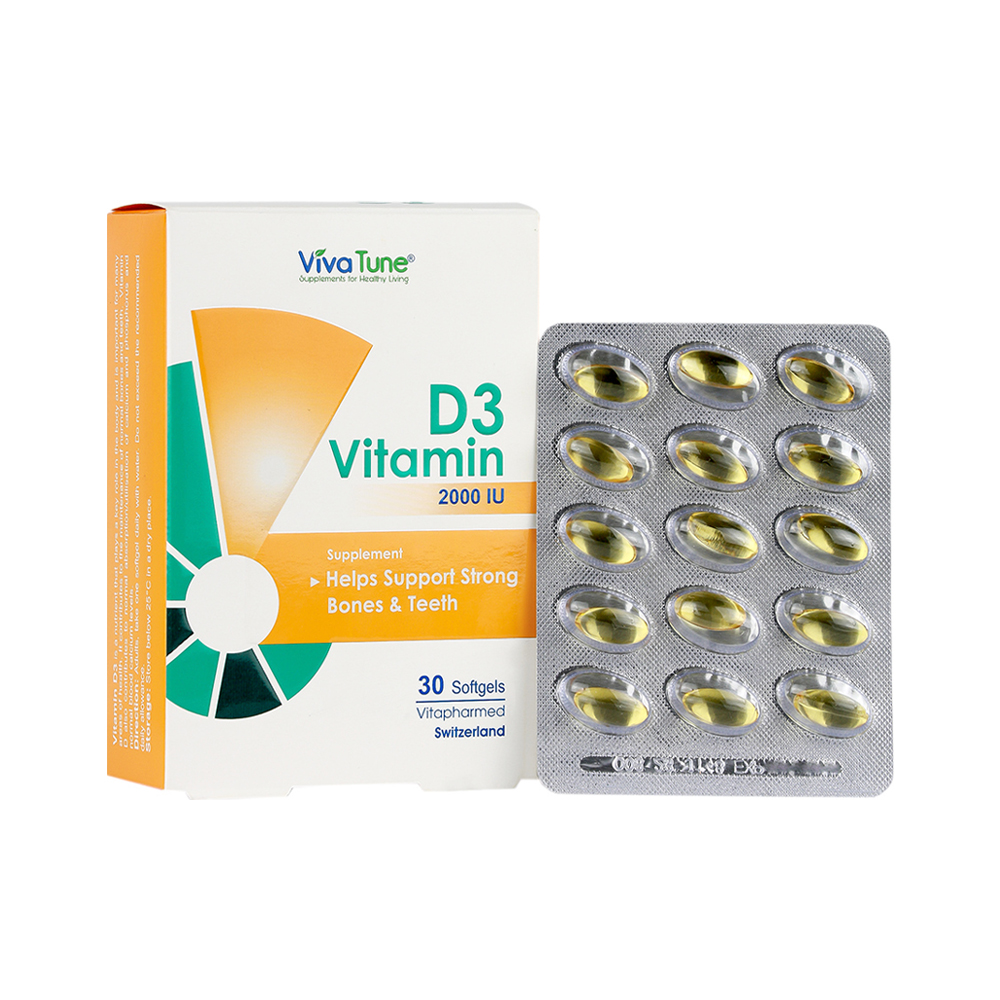 سافت ژل ویتامین د3 2000 واحدی ویواتیون 30 عددی